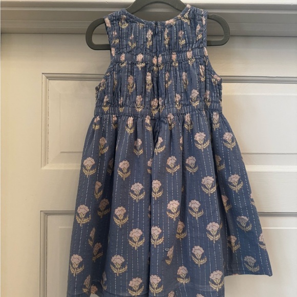 Pink Chicken Sleeveless Waverly Cotton Dress - Periwinkle Small Bud 4Y - Picture 2 of 8